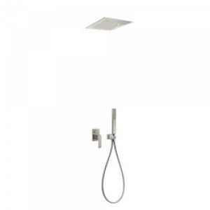Kit de douche encastré  avec fermeture et réglage du débit – TRES 20298001AC Acier