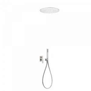 Kit de douche encastré  avec fermeture et réglage du débit – TRES 21198099AC Acier