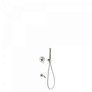 Kit de douche encastré avec fermeture et réglage du débit – TRES 26218003AC Acier