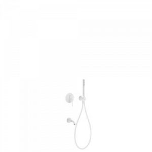 Kit de douche encastré avec fermeture et réglage du débit – TRES 26218003BM Blanc Mat