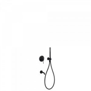 Kit de douche encastré avec fermeture et réglage du débit – TRES 26218003NM Noir Mat