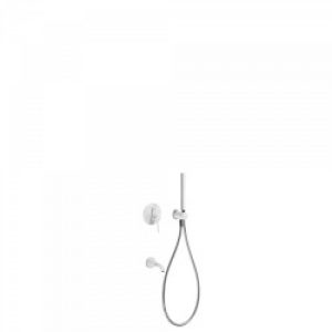 Kit de douche encastré avec fermeture et réglage du débit – TRES 26218003TBL Blanc