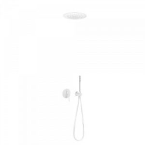 Kit de douche encastré avec fermeture et réglage du débit – TRES 26218099BM Blanc Mat