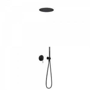 Kit de douche encastré avec fermeture et réglage du débit – TRES 26218099NM Noir Mat