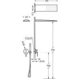 Kit de douche mitigeur Class-TRES INOX