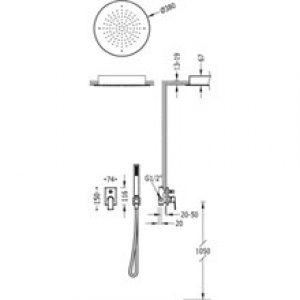Kit de douche mitigeur encastré 99 PROJECT TRES