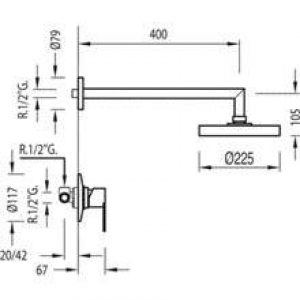 Kit de douche mitigeur encastré BM-RES douche…