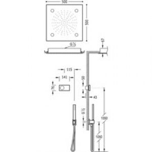 Kit de douche thermostatique automatique TRES