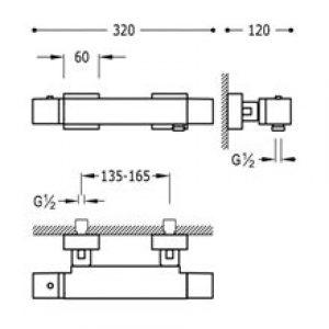Kit de douche thermostatique CUADRO-TRES