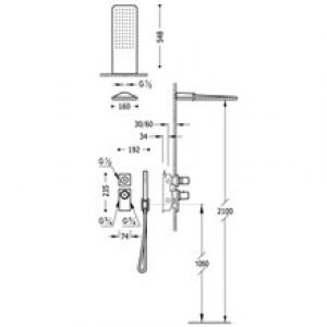 Kit de douche thermostatique encastré 02…