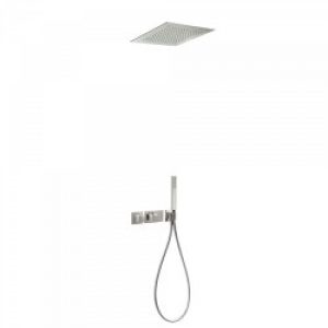 Kit de douche thermostatique et encastré BLOCK SYSTEM avec fermeture et réglage du débit (2 voies) -…