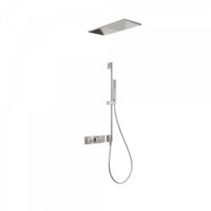 Kit de douche thermostatique et encastré BLOCK SYSTEM avec fermeture et réglage du débit (2 voies) -…