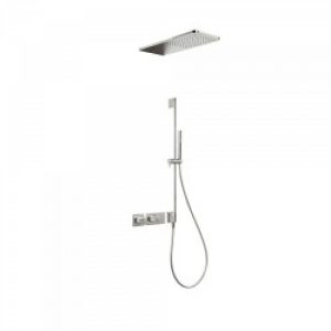 Kit de douche thermostatique et encastré BLOCK SYSTEM avec fermeture et réglage du débit (2 voies) -…