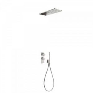 Kit de douche thermostatique et encastré BLOCK SYSTEM avec fermeture et réglage du débit (2 voies) -…