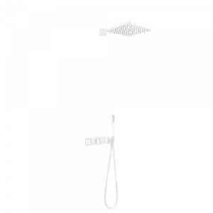 Kit de douche thermostatique et encastré BLOCK SYSTEM avec fermeture et réglage du débit (2 voies) -…