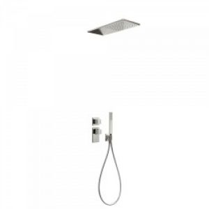 Kit de douche thermostatique et encastré BLOCK SYSTEM avec fermeture et réglage du débit (2 voies) -…