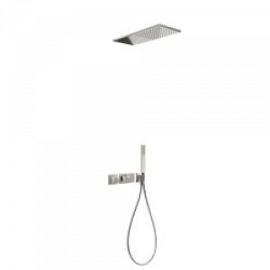Kit de douche thermostatique et encastré BLOCK SYSTEM avec fermeture et réglage du débit (2 voies) -…