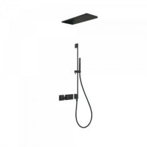 Kit de douche thermostatique et encastré BLOCK SYSTEM avec fermeture et réglage du débit (2 voies) -…