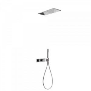 Kit de douche thermostatique et encastré BLOCK SYSTEM avec fermeture et réglage du débit (2 voies) -…