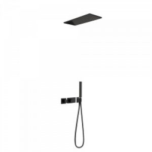 Kit de douche thermostatique et encastré BLOCK SYSTEM avec fermeture et réglage du débit (2 voies) -…