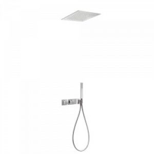 Kit de douche thermostatique et encastré BLOCK SYSTEM avec fermeture et réglage du débit (2 voies) -…