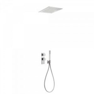 Kit de douche thermostatique et encastré BLOCK SYSTEM avec fermeture et réglage du débit (2 voies) -…