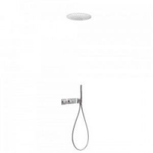 Kit de douche thermostatique et encastré BLOCK SYSTEM avec fermeture et réglage du débit (2 voies) -…