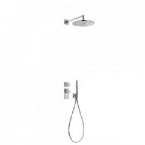 Kit de douche thermostatique et encastré BLOCK SYSTEM avec fermeture et réglage du débit (2 voies) -…