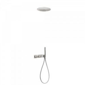 Kit de douche thermostatique et encastré BLOCK SYSTEM avec fermeture et réglage du débit (2 voies) -…