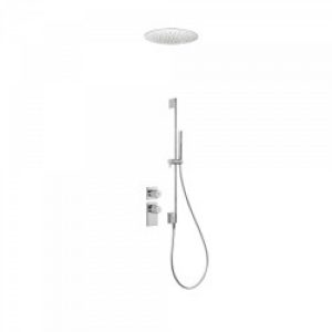 Kit de douche thermostatique et encastré BLOCK SYSTEM avec fermeture et réglage du débit (2 voies) -…