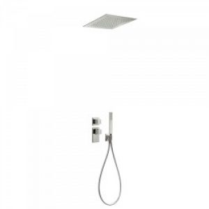 Kit de douche thermostatique et encastré BLOCK SYSTEM avec fermeture et réglage du débit (2 voies)…