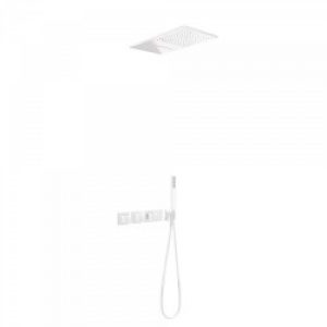 Kit de douche thermostatique et encastré BLOCK SYSTEM avec fermeture et réglage du débit (3 voies) -…