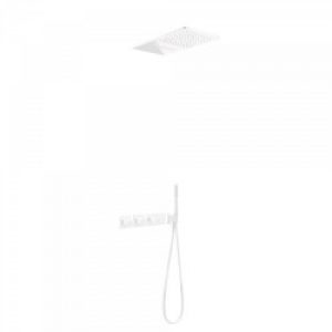 Kit de douche thermostatique et encastré BLOCK SYSTEM avec fermeture et réglage du débit (3 voies) -…