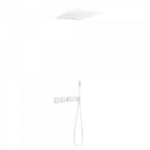 Kit de douche thermostatique et encastré BLOCK SYSTEM avec fermeture et réglage du débit (3 voies) -…