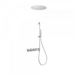 Kit de douche thermostatique et encastré BLOCK SYSTEM avec fermeture et réglage du débit (3 voies) -…