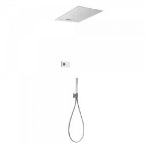 Kit de douche thermostatique électronique et encastré SHOWER TECHNOLOGY CHROMOTHERAPY avec contrôle…