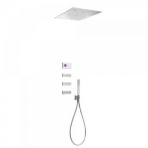 Kit de douche thermostatique électronique et encastré SHOWER TECHNOLOGY CHROMOTHERAPY avec contrôle…