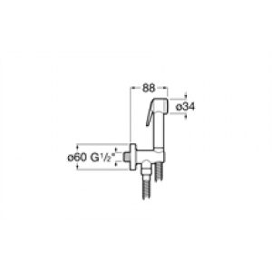 Kit de douchette de bidet une sortie Be Fresh Roca