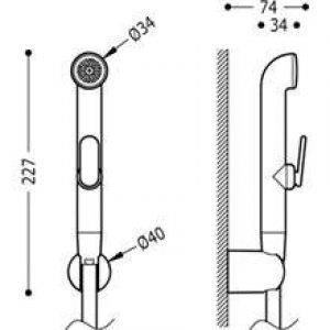 Kit de douchette pour bidet WC TRES