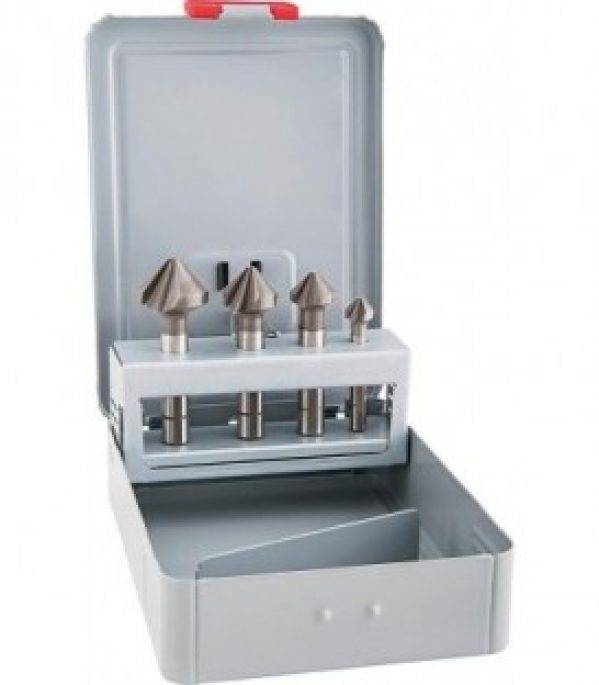 Kit fraise conique ALPEN DIN 335 C 4 pcs dans boite métallique