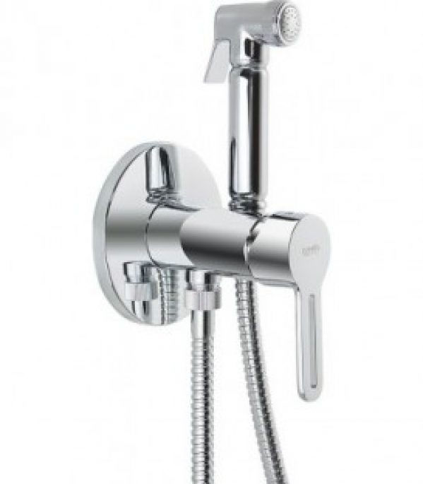 Kit mitigeur douche Hygiène intime, Enzan, avec corps encastré douchette+tuyau de douche