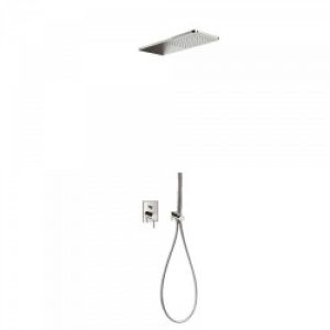 Kit MONO‑TERM® à encastrer pour douche avec fermeture et réglage du débit – TRES 06218010AC Acier