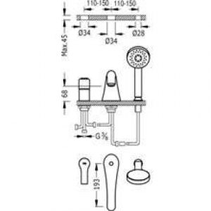 Kit pour baignoire K-TRES