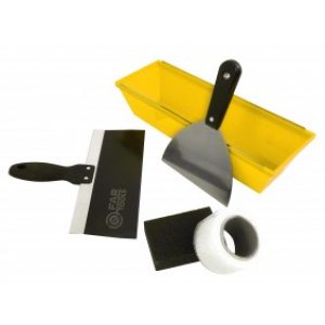Kit pour enduire – bac, couteau, ruban, éponge et jointeuse