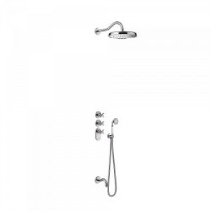 Kit thermostatique baignoire encastré avec fermeture et réglage du débit (2 voies) – TRES 24235301