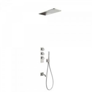 Kit thermostatique baignoire encastré BLOCK SYSTEM avec fermeture et réglage du débit (3 voies) – TRES…