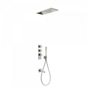 Kit thermostatique baignoire encastré BLOCK SYSTEM avec fermeture et réglage du débit (3 voies) – TRES…