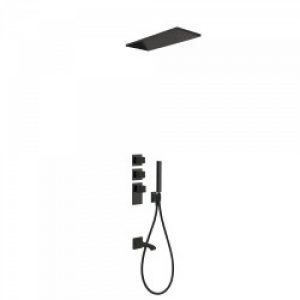 Kit thermostatique baignoire encastré BLOCK SYSTEM avec fermeture et réglage du débit (3 voies) – TRES…