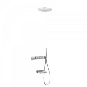 Kit thermostatique baignoire encastré BLOCK SYSTEM avec fermeture et réglage du débit (3 voies) – TRES…