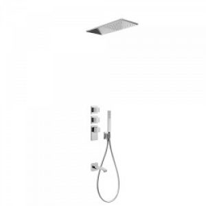 Kit thermostatique baignoire encastré BLOCK SYSTEM avec fermeture et réglage du débit (3 voies) – TRES…
